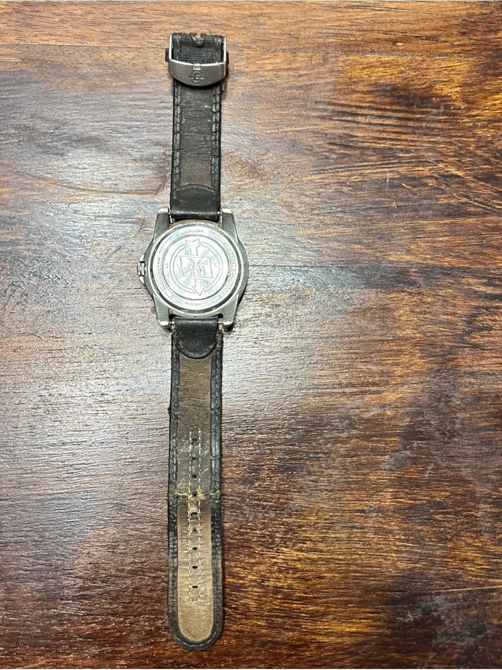 Timed Expedition Men's Black Leather Strap Field Watch Needs Battery